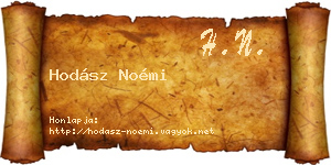 Hodász Noémi névjegykártya